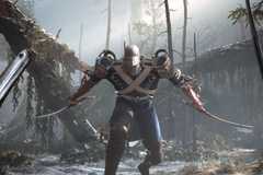 A knight with two swords attacking the player in Valor Mortis.